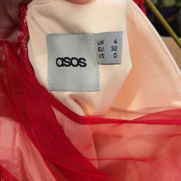 ASOS Red Mesh Dress - Picture 3 of 3